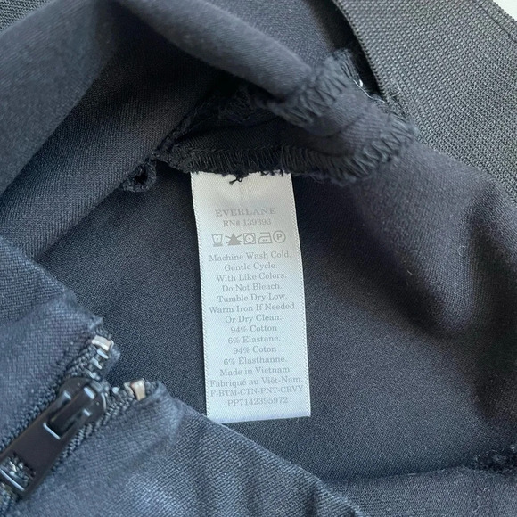 Everlane The Side Zip Pants Black High Rise Tapered Ankle Business 2 Women’s - Picture 13 of 14